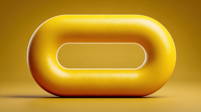 A bright yellow object on a yellow background creating a playful and engaging visual experience