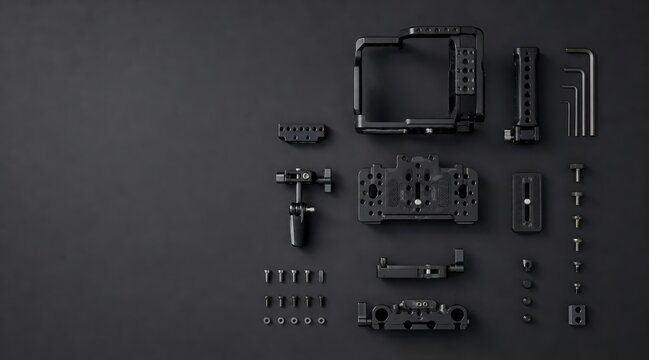 Modular Camera Rig Flat Lay