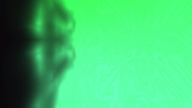 Abstract green shadow overlay moving across textured light background