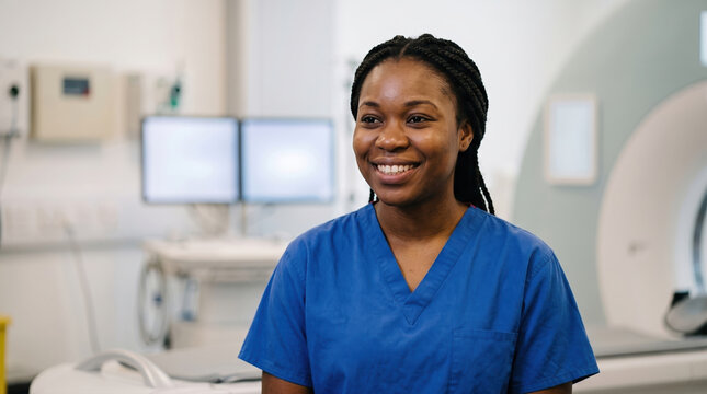 Caring Nurse Portrait in Clinic