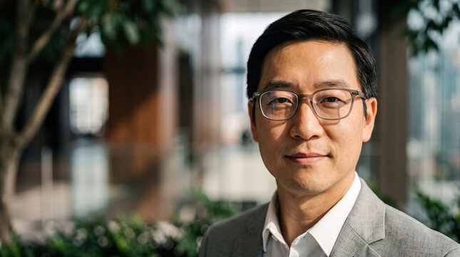 Asian business professional portrait in a modern office