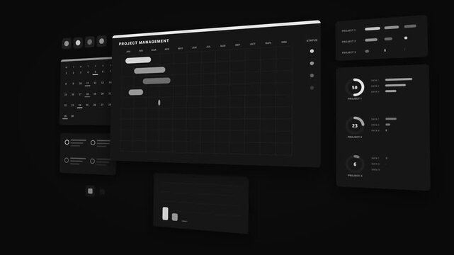 Mono Multi Panel Project Dashboard Perspective Dark UI Loop