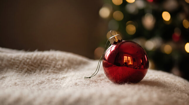Warm Window Reflected in Christmas Bauble