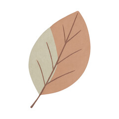 Obraz premium PNG Minimalist autumn leaf illustration.