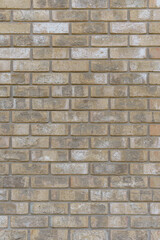Obraz premium A yellow brick wall texture with a rustic and textured background. A vertical surface of aged masonry blocks with vintage industrial interior design elements.