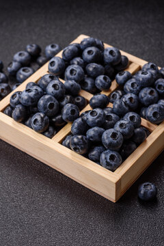 Fresh, ripe, and juicy wild blueberries as an ingredient for vegetarian dishes
