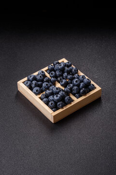 Fresh, ripe, and juicy wild blueberries as an ingredient for vegetarian dishes