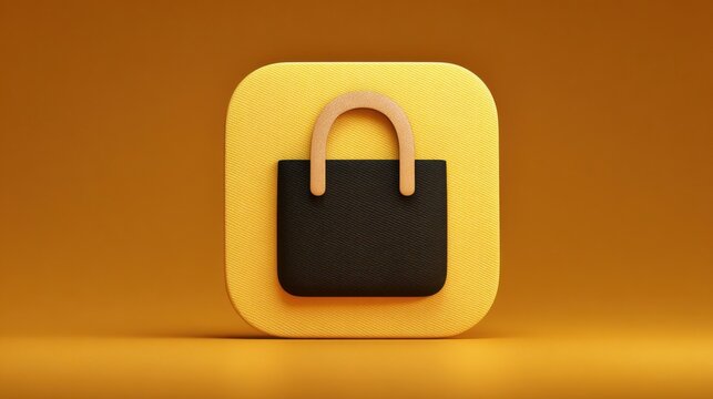 Innovative pad social commerce badge icon concept for users to showcase their purchases and engage with online retail