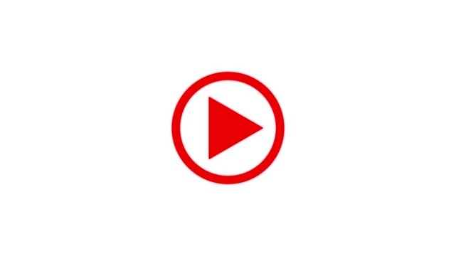 Play Button Icon on white Background video play icon media player