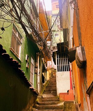 Rocinha is the Largest Favela in Brazil and is Located in Rio de Janeiro City, street view 