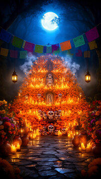 d&iacute;a de muertos, D&iacute;a de los Muertos, altar de muertos, ofrenda mexicana, cultura mexicana, tradici&oacute;n mexicana, patrimonio cultural, celebraci&oacute;n mexicana, folclore mexicano, altar monumental, cempas&uacute;chi
