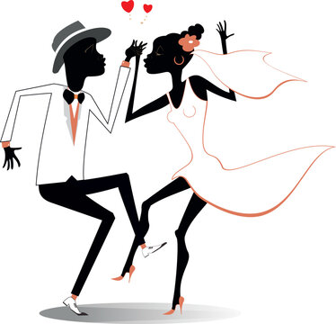 Dancing married African people