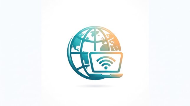 Global Internet Connectivity and Wireless Network Symbol.