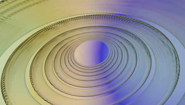 Translucent abstract rings with gradient hues