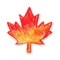Obraz premium PNG Vibrant autumn maple leaf illustration.