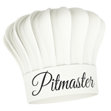 Pitmaster chef hat for barbecue and grill cooking. 3d rendering