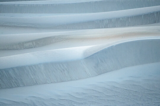 Abstract salt formations and terraces in Death Valley desert