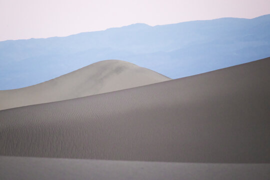 Soft sand dune layers in Death Valley desert landscape