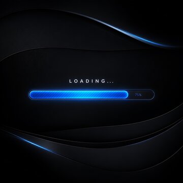 Futuristic Loading Progress Bar Concept.