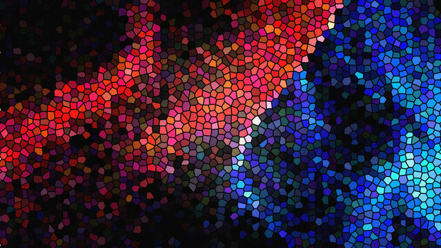 Abstract stained glass art style wallpaper featuring vibrant colors in North America.
