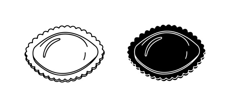 Ravioli Icon Set, Italian Pasta Vector Graphics, Food Symbol Collection