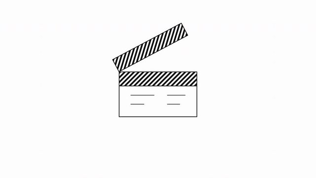 Dynamic Motion of Film Clapperboard in Action for Video Production and Filmmaking.