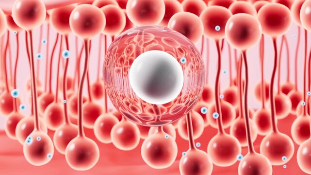 Human Skin Layer Anatomy with Cellular Structure for Dermatology and Cosmetic Science Animation 4K