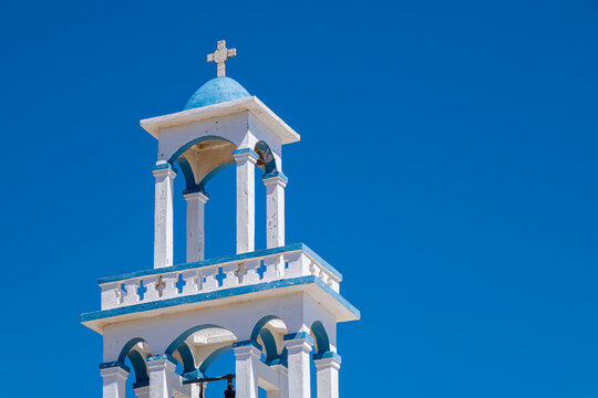 Church bell tower, Andros, Greece
