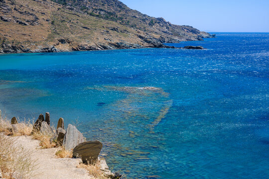Palaiopoli ancient city, Andros, Greece