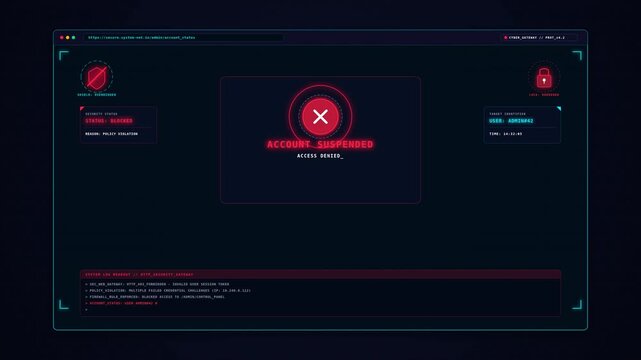 Motion Error Screen Video Showing System Crash with Red Cross and Alert Message.