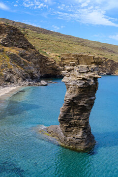 Tis Grias To Pidima rock formation, Andros, Greece