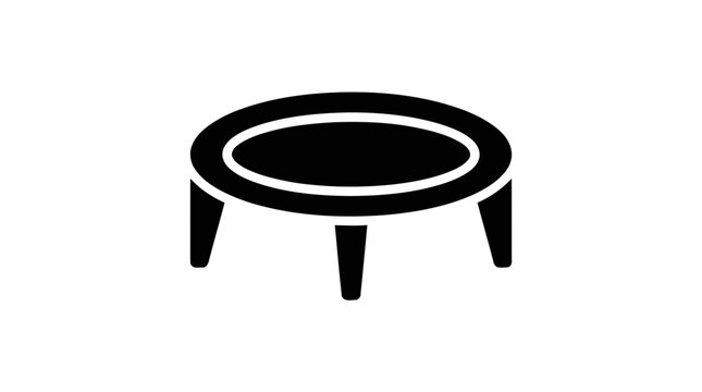 Vector illustration of trampoline icon, simple style on a transparent background