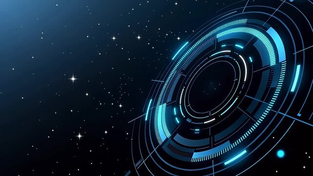 Futuristic interface in space