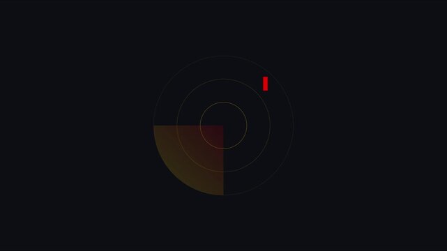 Digital radar screen scanning interface with target detection animation 4k sonar