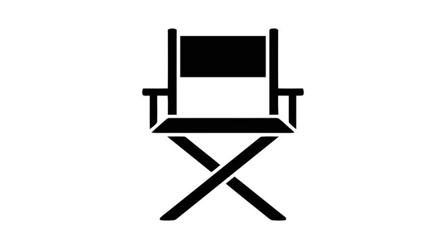 Vector illustration of director chair icon vector illustration on a transparent background