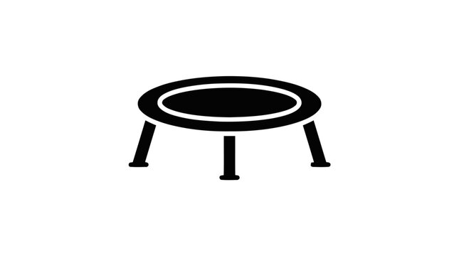 Vector illustration of trampoline icon, simple style on a transparent background