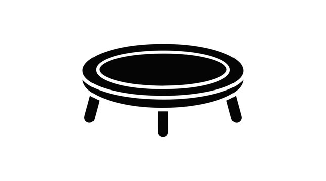 Vector illustration of trampoline icon, simple style on a transparent background