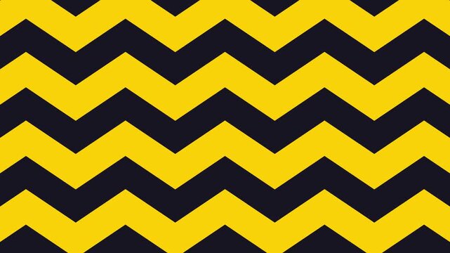 Yellow and dark navy blue chevron zigzag pattern motion background loop