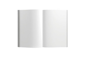 Fototapeta premium Open white book with blank facing pages