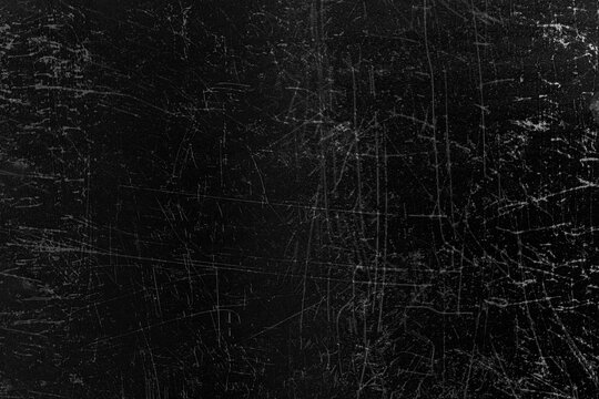 Grunge Black Scratched Texture Film Dust and Scratches Overlay