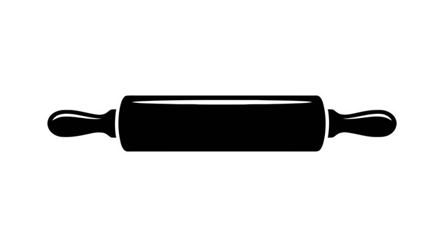 Vector illustration of rolling pin icon, kitchen utensil for baking and cooking on a transparent background