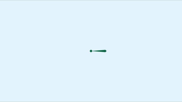 Minimalist green tie exclamation point animation for business communication and corporate concepts 4k