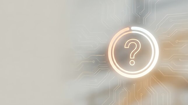 A loading question visualization showing loading with question mark on blue background for question and technology concepts 3D render loading with question mark on blue background question loading