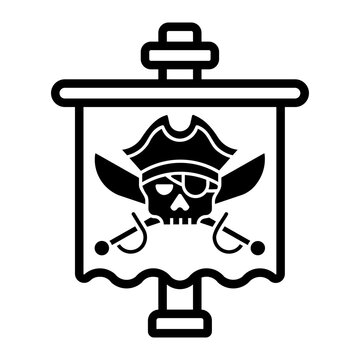piracy Line Icon