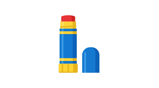 Glue stick adhesive stationery tool for school and office supplies. EPS Editable. Vector Illustrations.