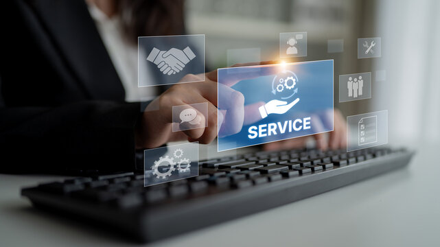 Customer service and support workflow with cooperation, communication, maintenance, and checklist icons for efficient service operation and user satisfaction Latch