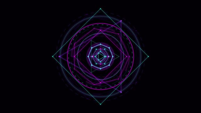 Teal and Purple Magic Circle Loading Screen Loop