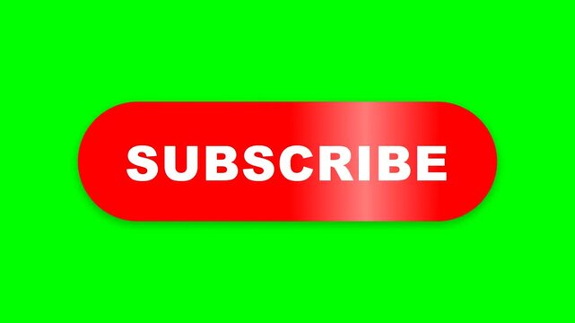 Subscribe Button Green Screen Motion Graphic