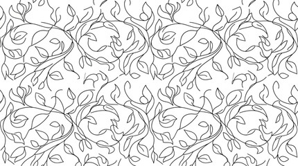 Fototapeta premium Elegant floral pattern, vine and leaf design