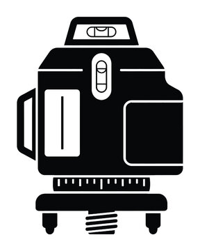 Black laser level tool icon